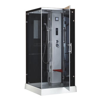 Square stainless steel handles shower cabin with control panel OSK-8214