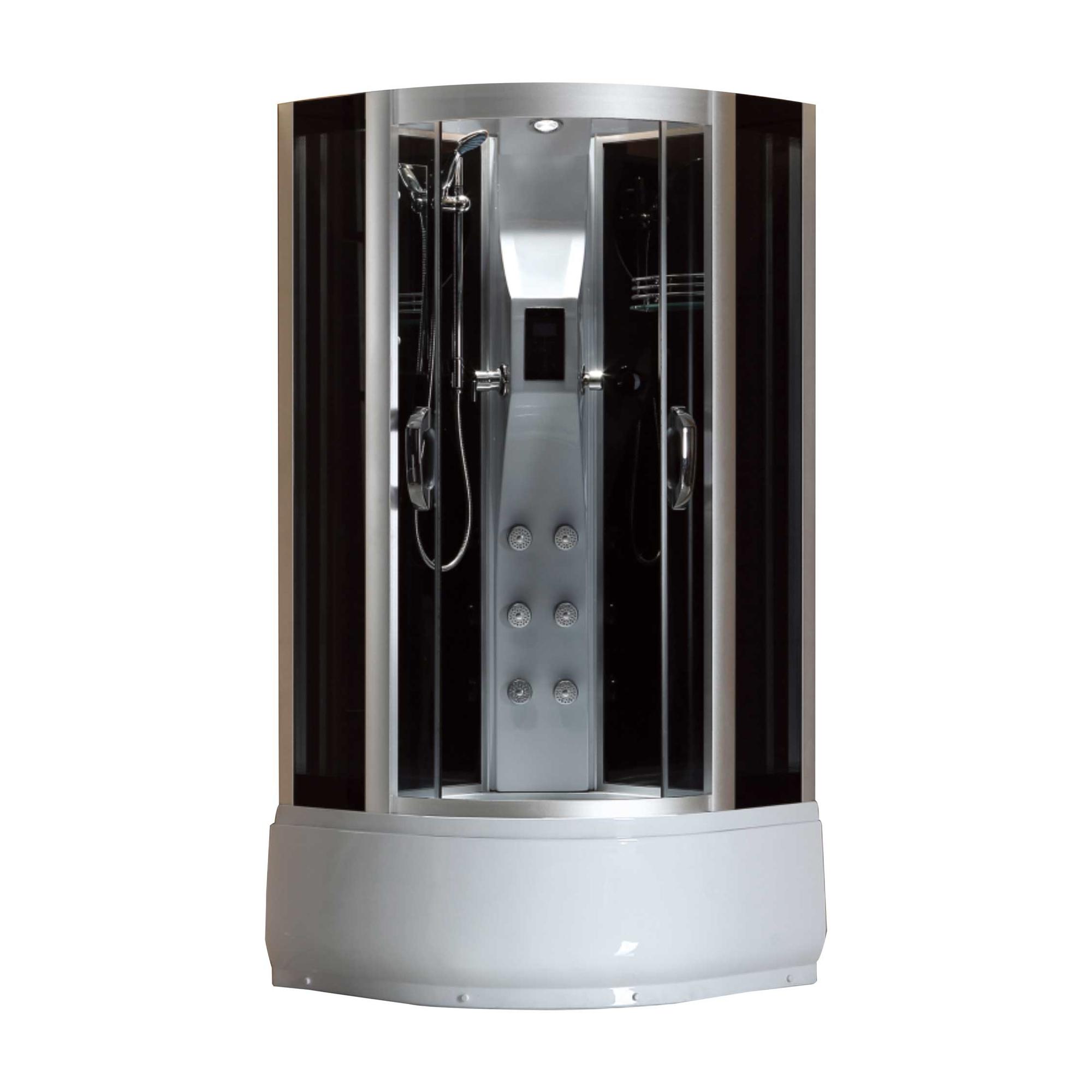 Modern aluminium shower cabin black OSK-8804