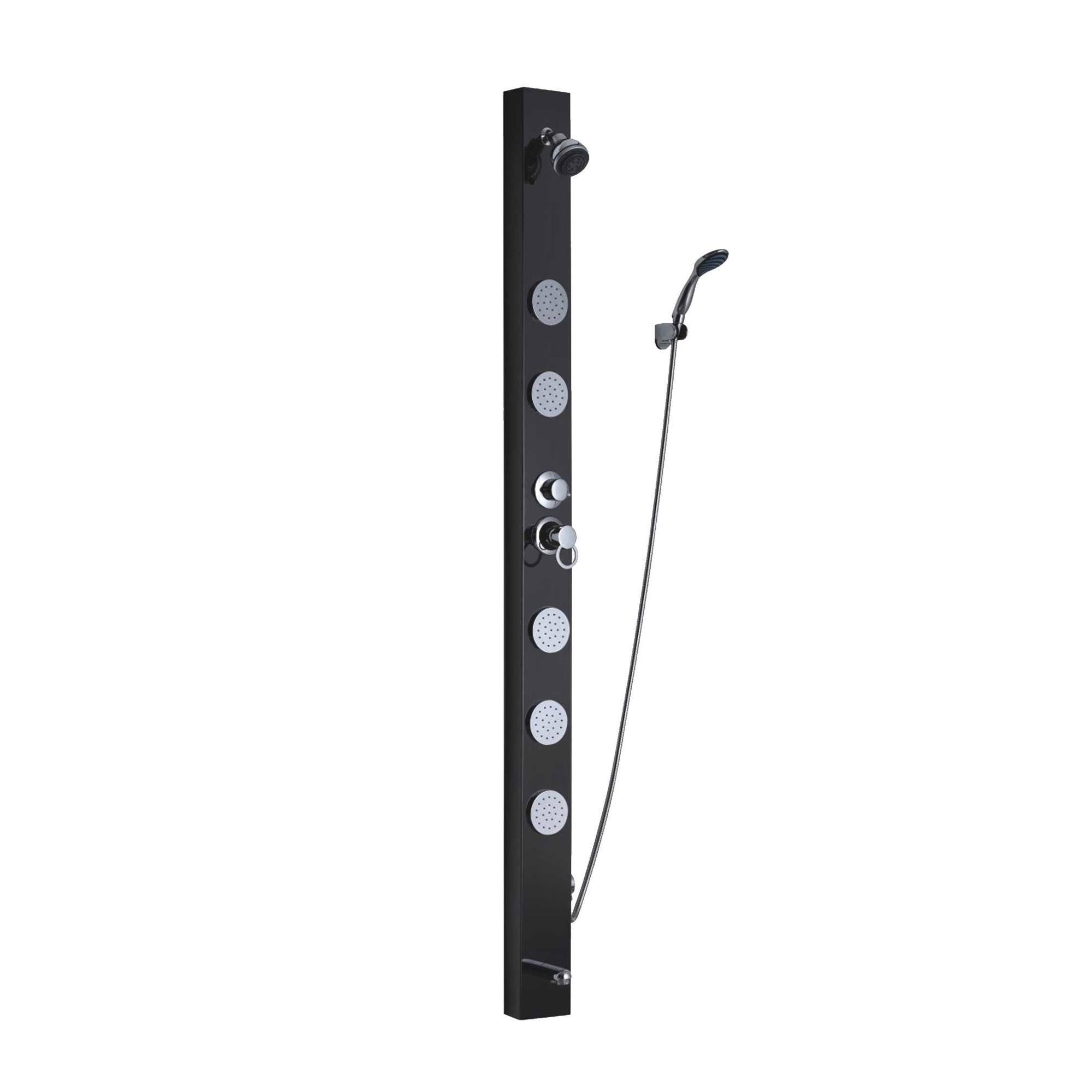 Hangzhou black stainless steel shower panel faucet  OSK-718