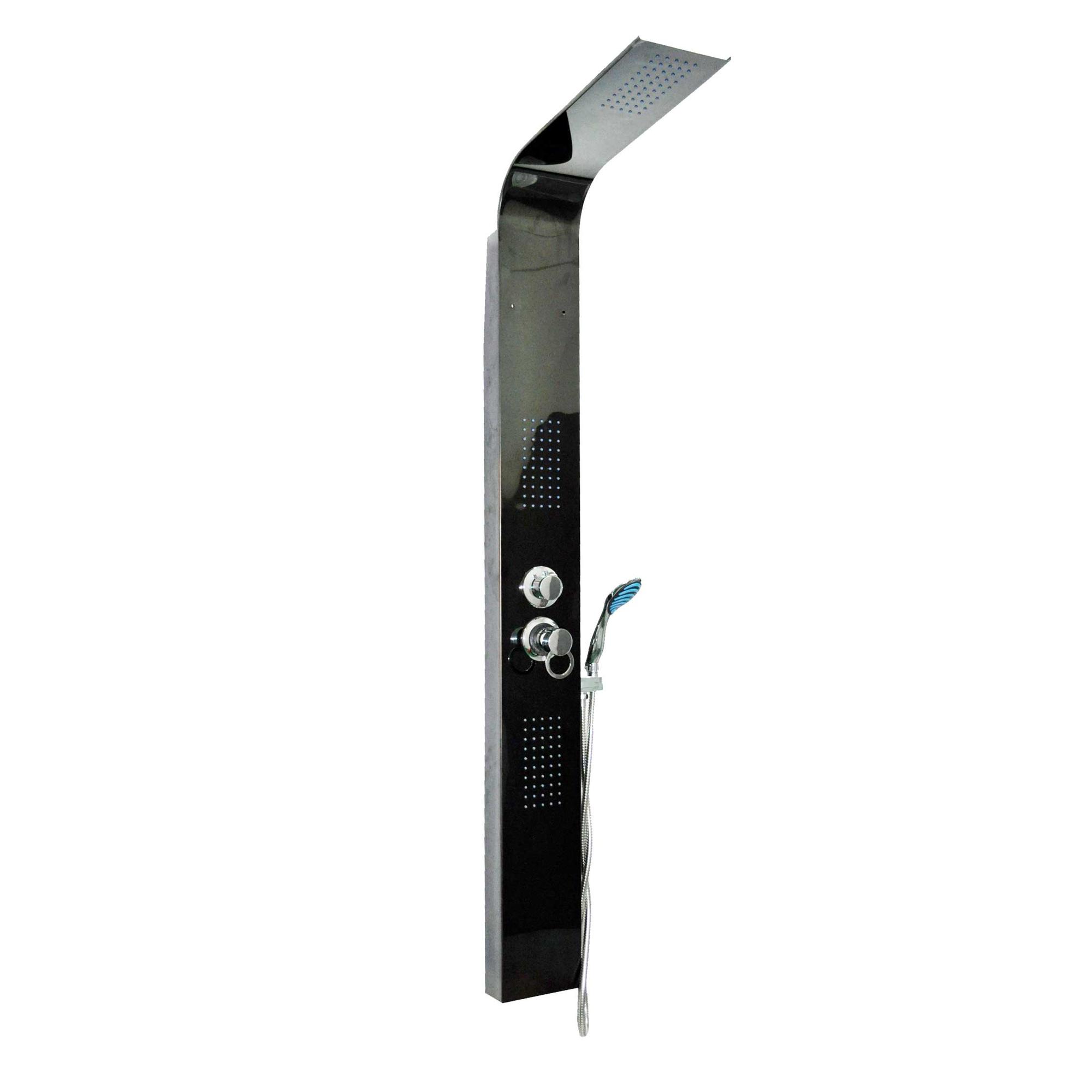 High quality black stainless steel massage shower panel  OSK-711