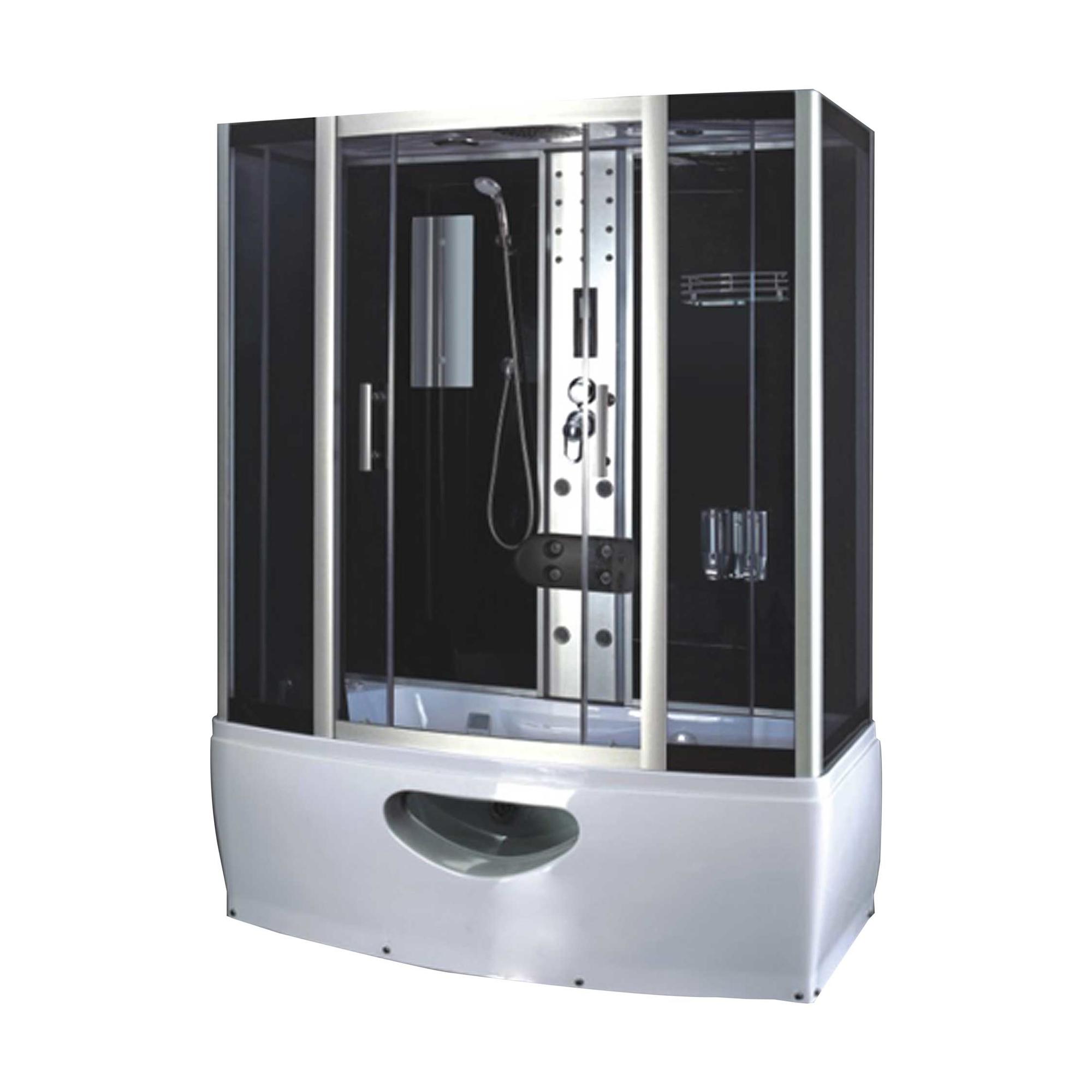 Popular and luxury walk-in steam shower cabin for hotel with whirlpool OSK-8906