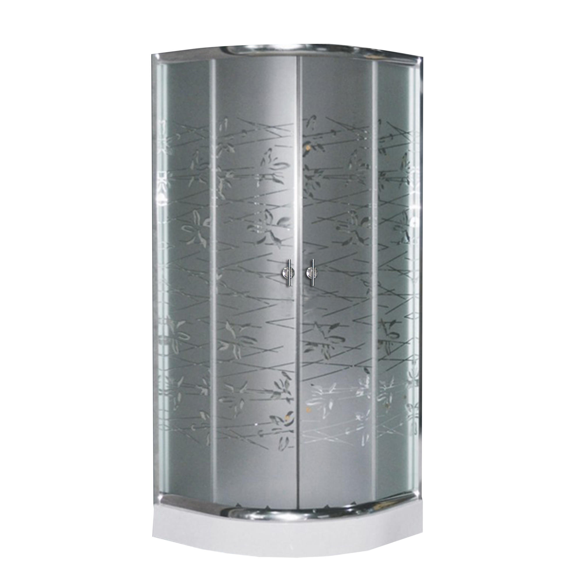 Aluminium Alloy Frame Corner Matt Glass Shower Enclosure OSK-837N