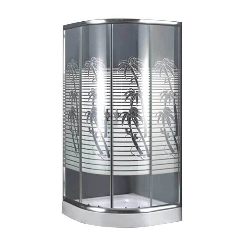 Fashion Design Coconut Tree Patterned Shower Enclosure  OSK-837-1