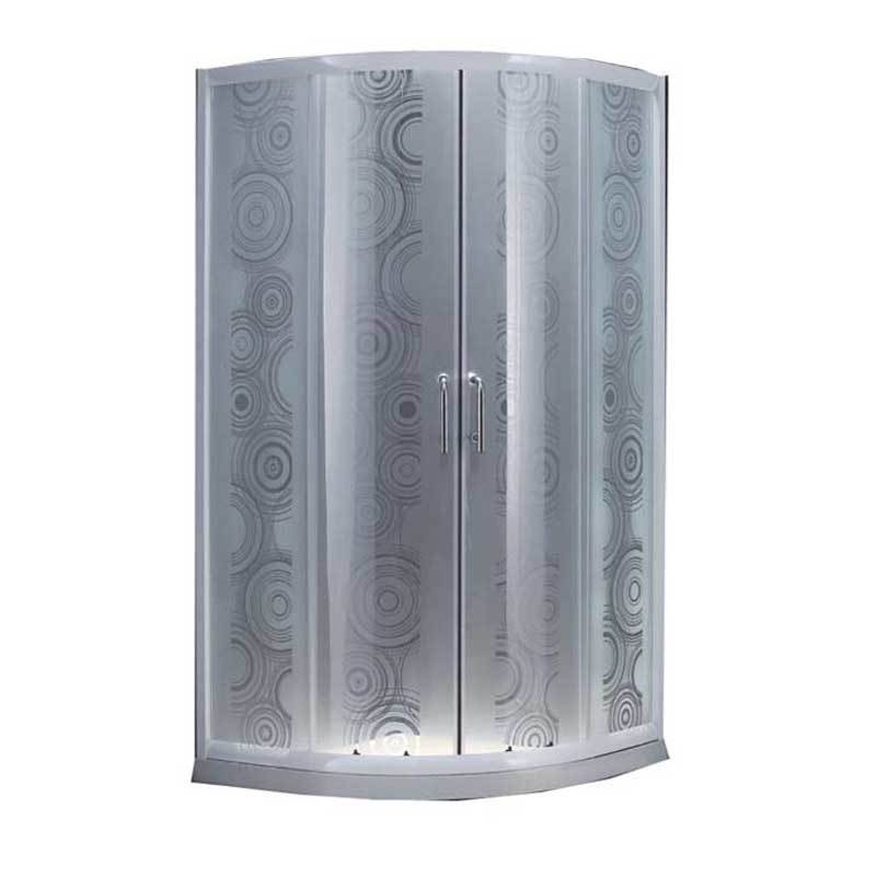 Chinese circle designed simple frosted glass shower enclosure OSK-837-22
