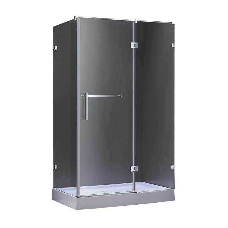 Tempered glass enclosed 2 person hinge shower cubicle  OSK-862