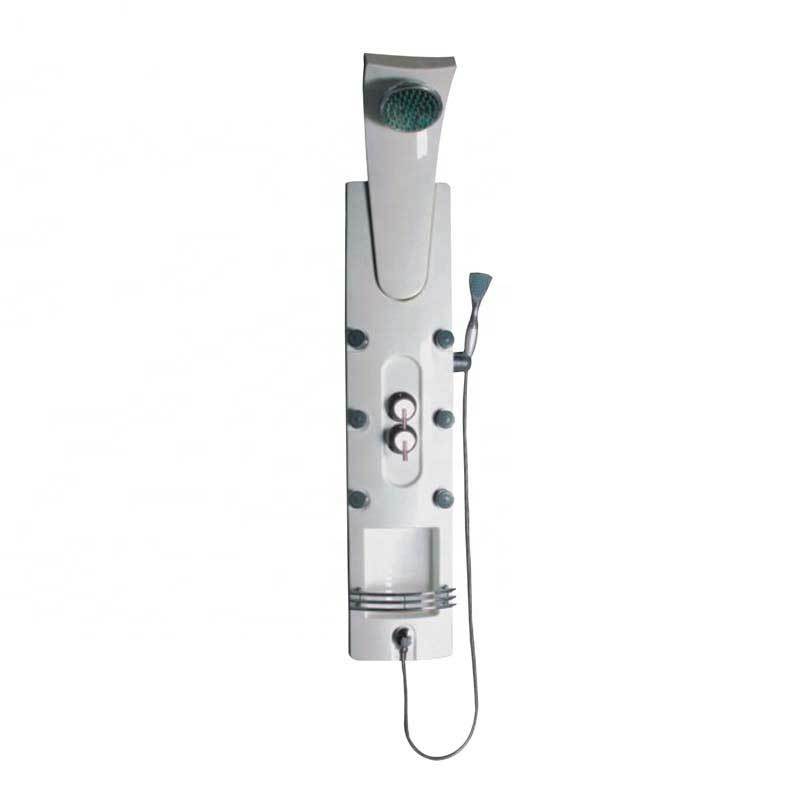 Silver color top shower panel with massage jets OSK-628