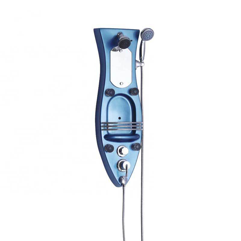 Simple massage jets blue shower panel from China OSK-652