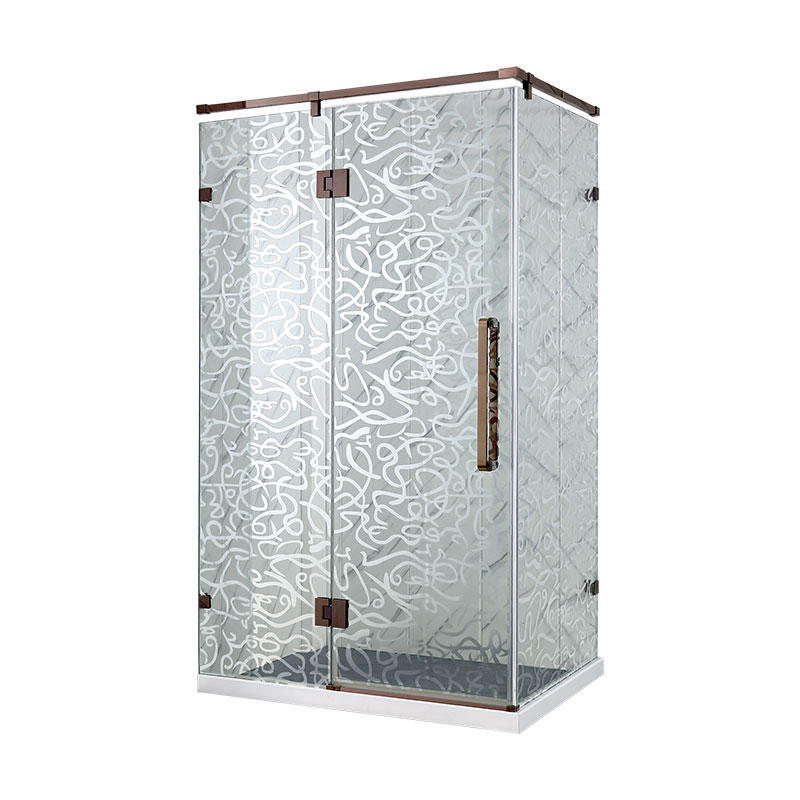 Tempered glass enclosed 2 person hinge shower cubicle OSK-887A-1