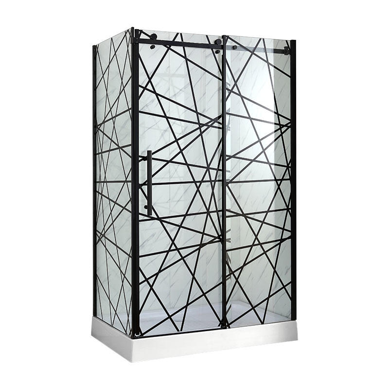 Tempered glass enclosed 2 person hinge shower cubicle OSK-877A-1