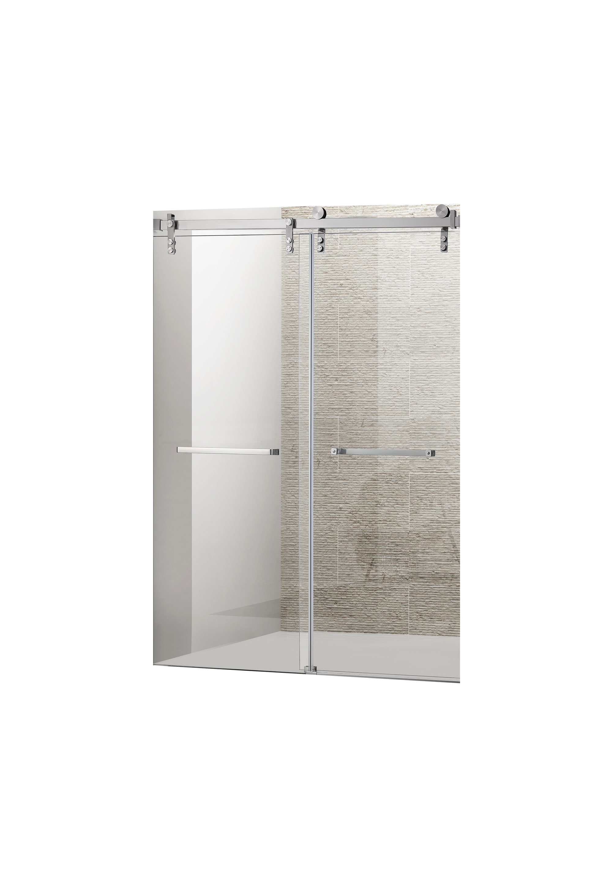 OSK-211 New large two-door frameless glass shower screen in-line shower door