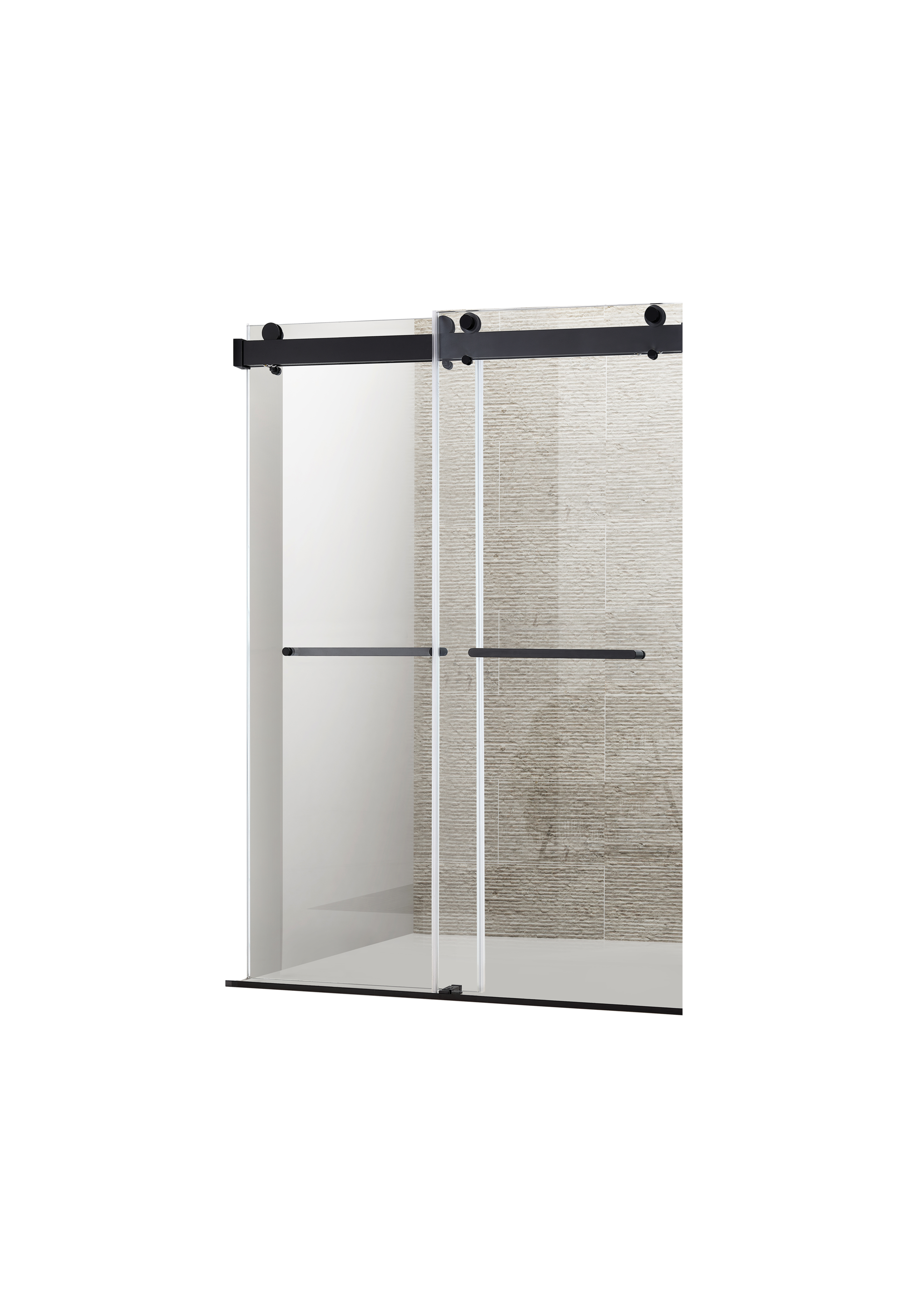 OSK-213 New luxury large two-door frameless glass shower screen one-shaped shower door