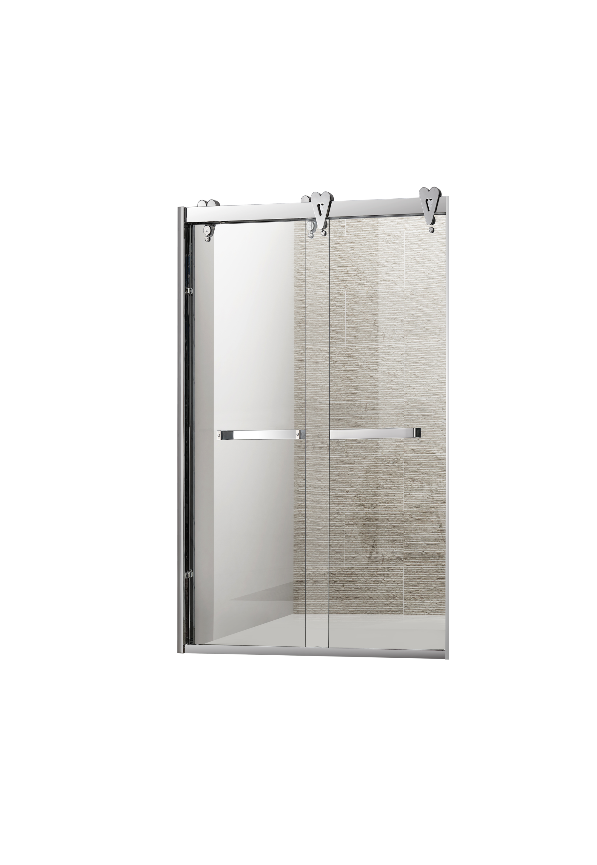 OSK-216 Modern minimalist creative love frame shower door one word partition shower screen