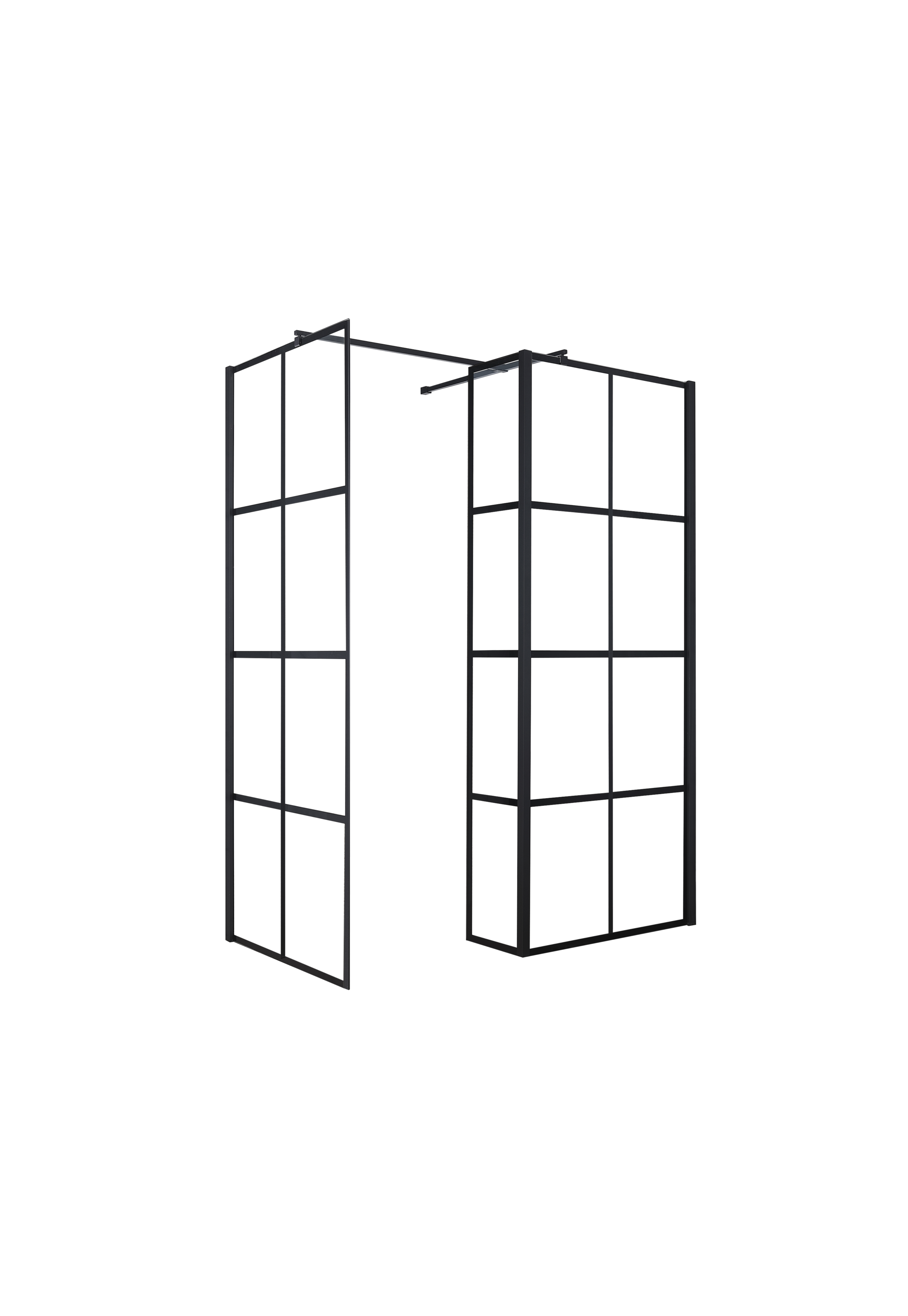 OSK-904 Simple and fashionable black partition screen shower room one word partition shower screen